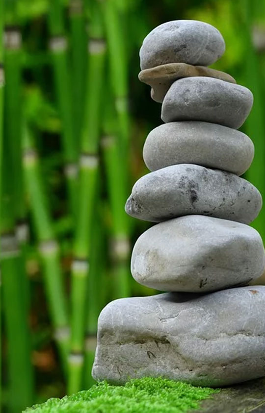 Decorative brick and rockery work
